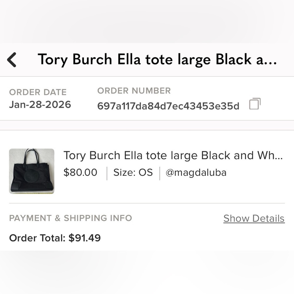 Tory Burch Black Polka Dot Tote - Picture 6 of 6